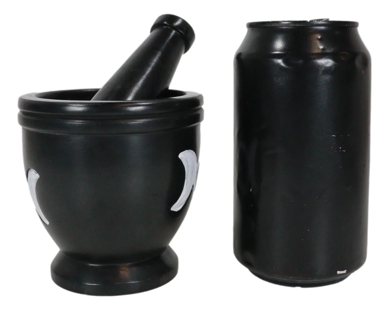 Wicca Witchcraft Triple Goddess Moon Carved Soap Stone Mortar and Pestle Set - Image 6