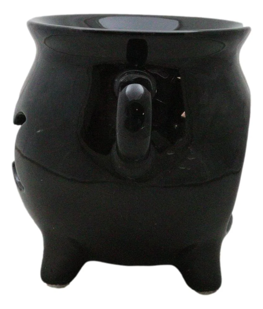 Wicca Witchcraft Triple Moon Black Cauldron Essential Oil Warmer Candle Holder - Image 6
