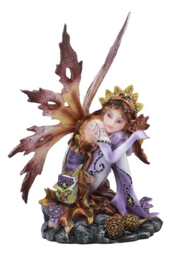 Wild Traveler Autumn Tribal Acorn Fairy Garden Statue 6.5"Tall Fall Season Fae - Image 2