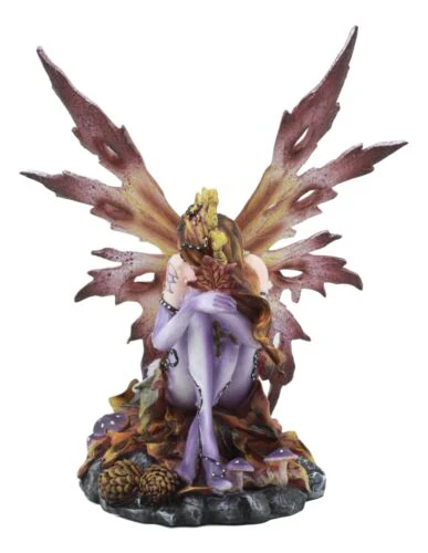 Wild Traveler Autumn Tribal Acorn Fairy Garden Statue 6.5"Tall Fall Season Fae - Image 3
