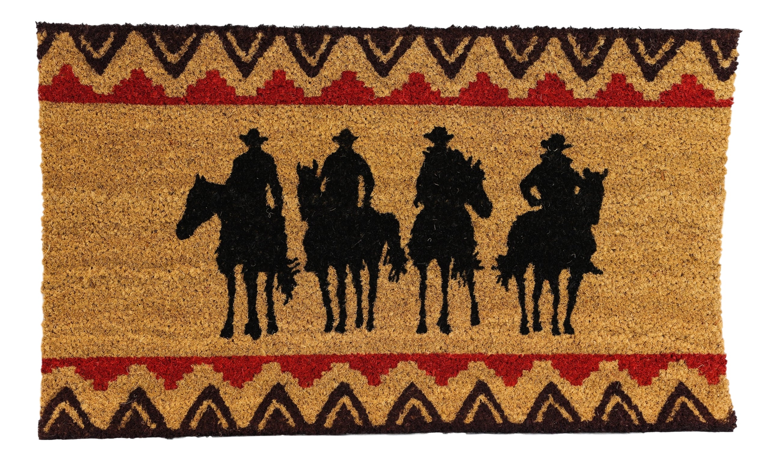 Wild Western Cowboys Horse Riders Coir Coconut Fiber Floor Mat Doormat 29"X17" - Image 2