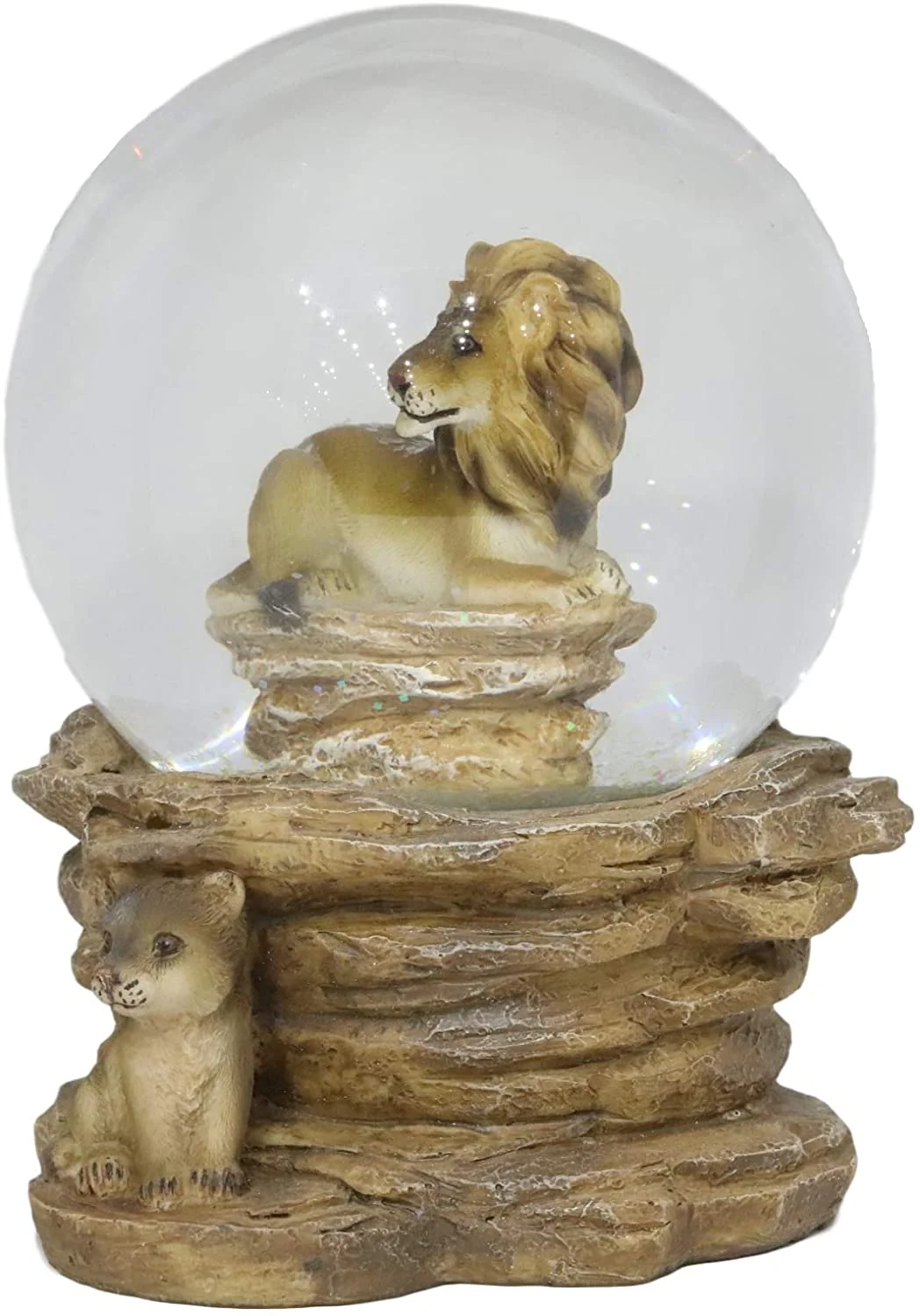 Wildlife Animal Lion King of Jungle Water Globe Collectible Water Ball Decor - Image 4