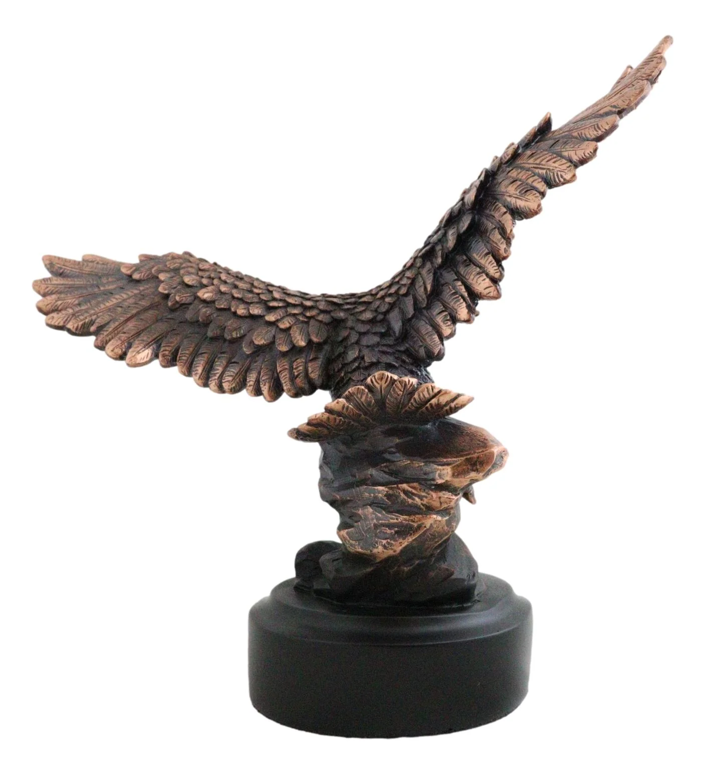 Wings of Glory Heraldic Bald Eagle Swooping Fiercely At Prey Figurine With Base - Image 3