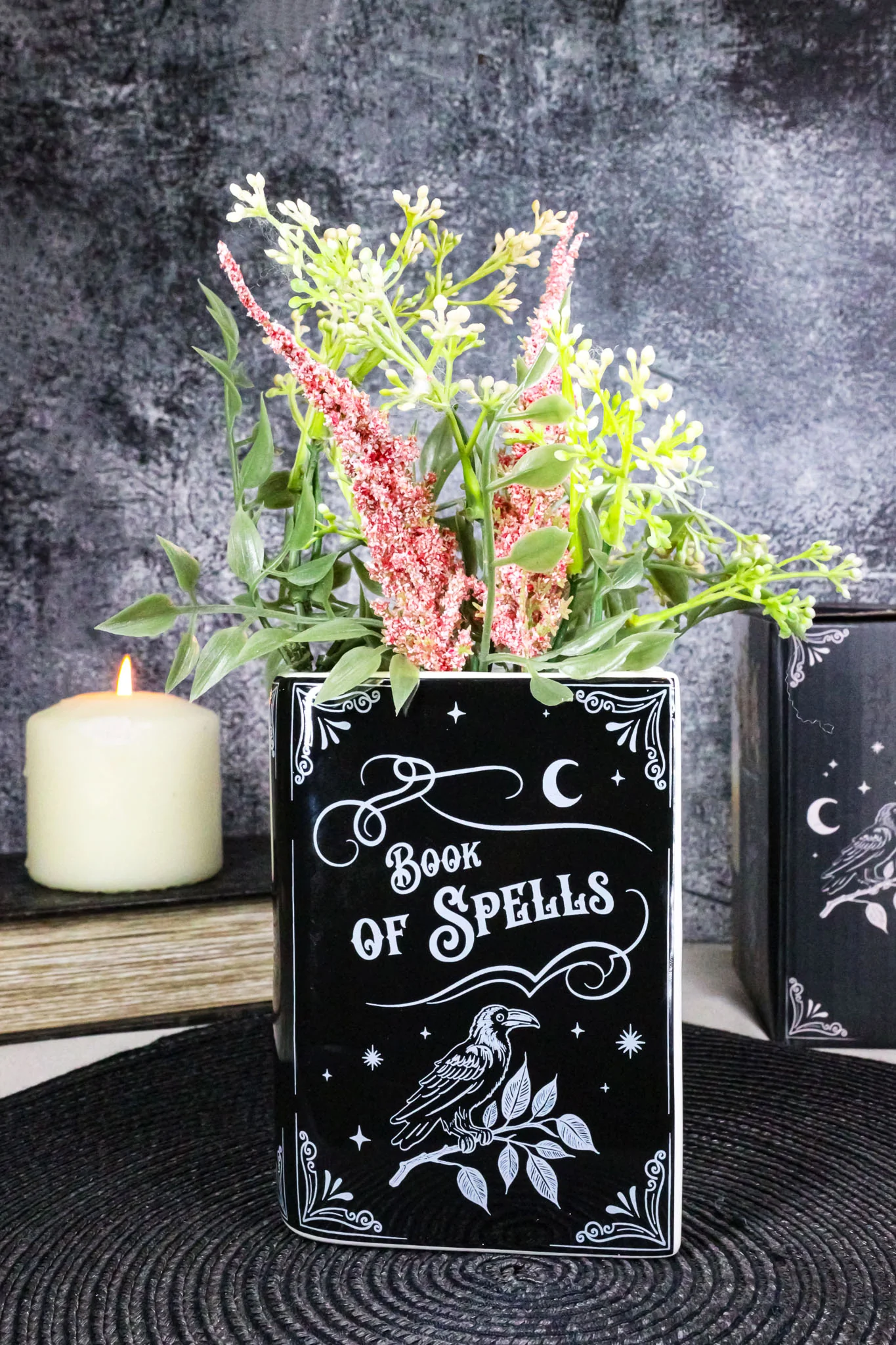Witchcraft Magic Book of Spells 5.25" H Ceramic Book Shaped Planter Pot Vase - Image 10