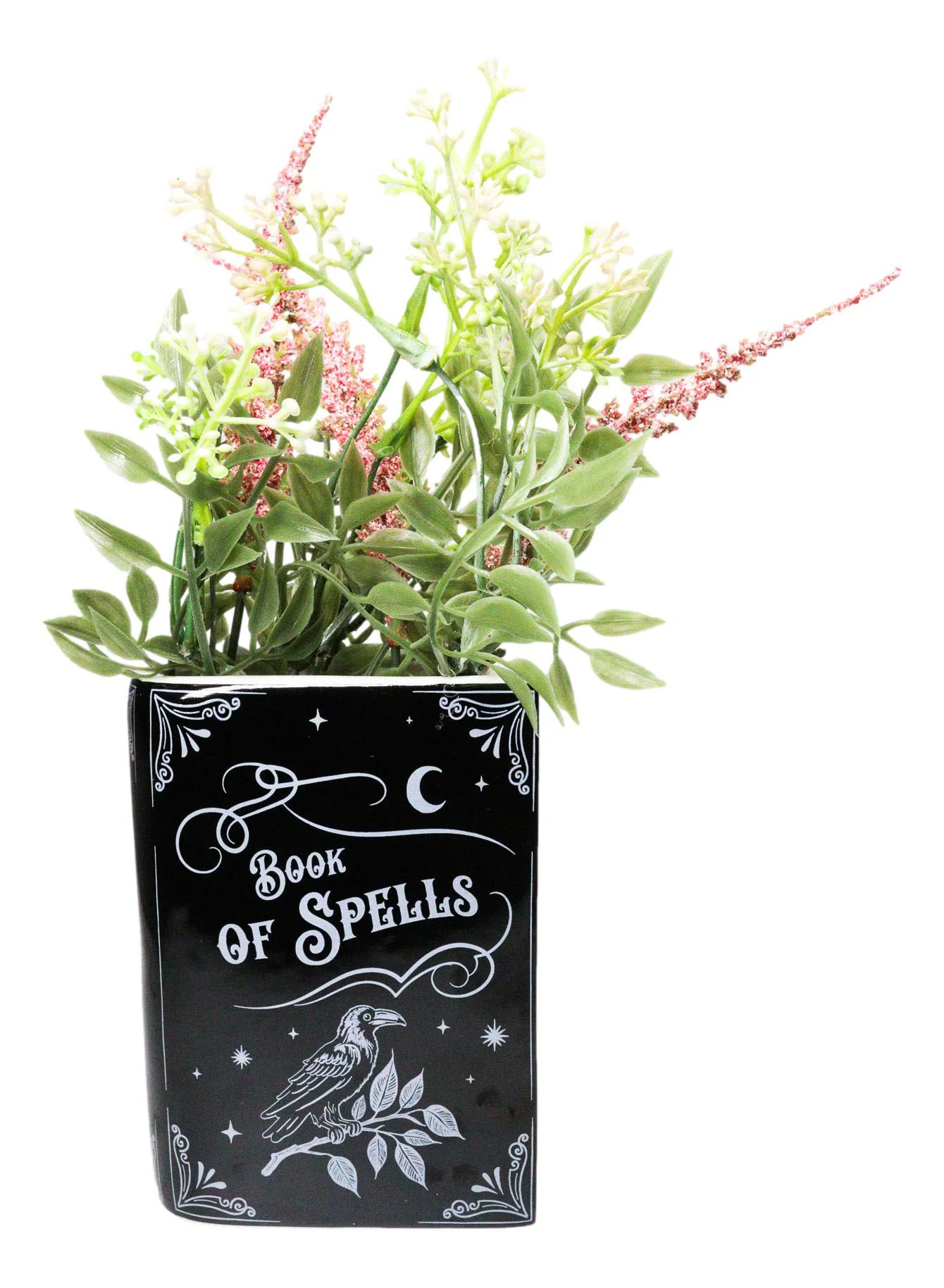 Witchcraft Magic Book of Spells 5.25" H Ceramic Book Shaped Planter Pot Vase - Image 5