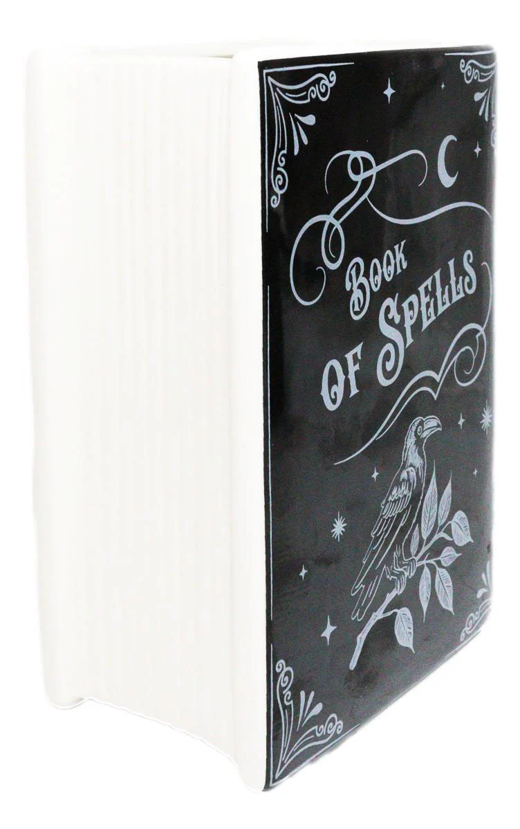 Witchcraft Magic Book of Spells 5.25" H Ceramic Book Shaped Planter Pot Vase - Image 6