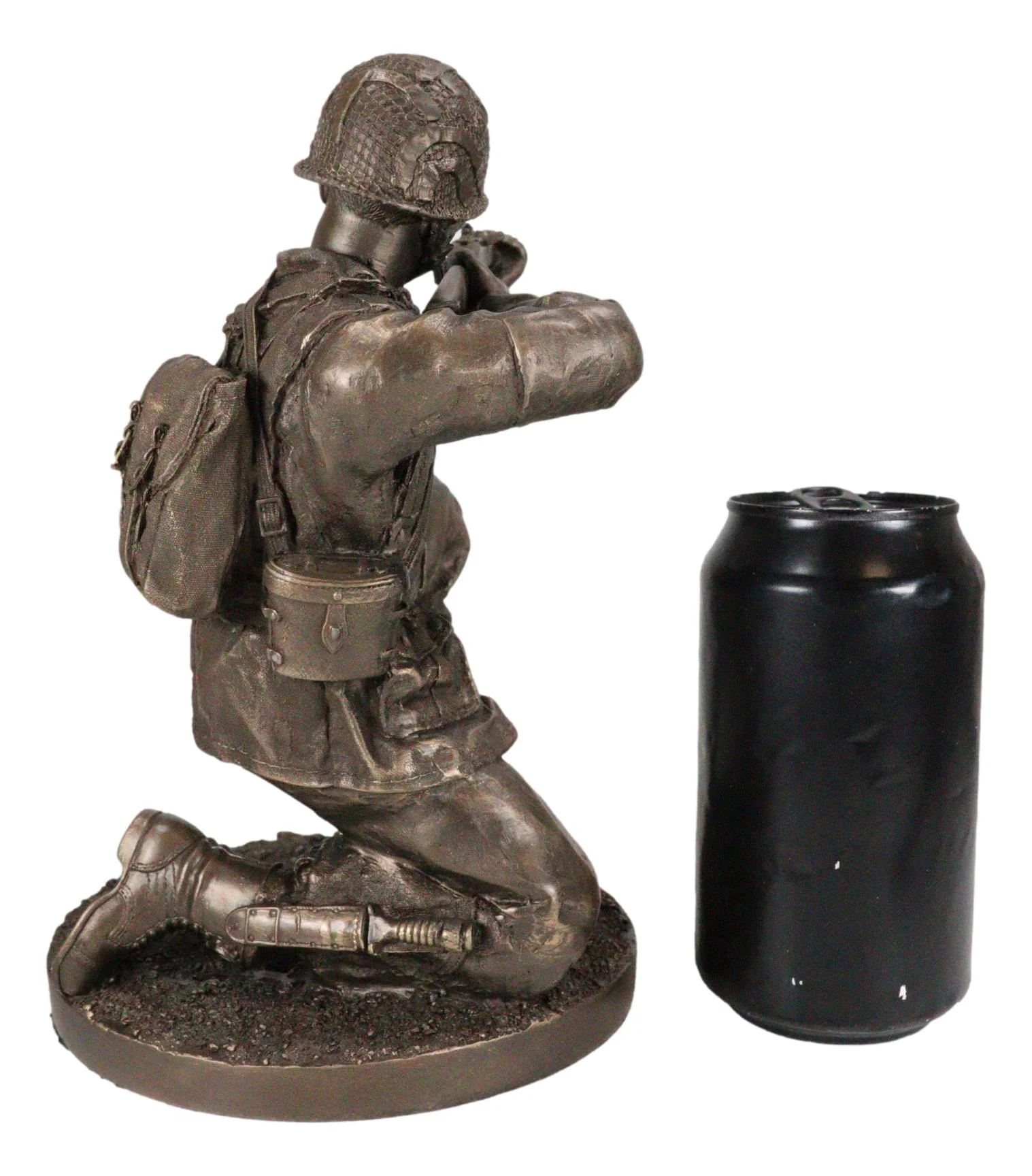 WW2 Soldier Taking Aim Statue 8.75"Tall Military Rifle Unit Infantry Figurine - Image 7