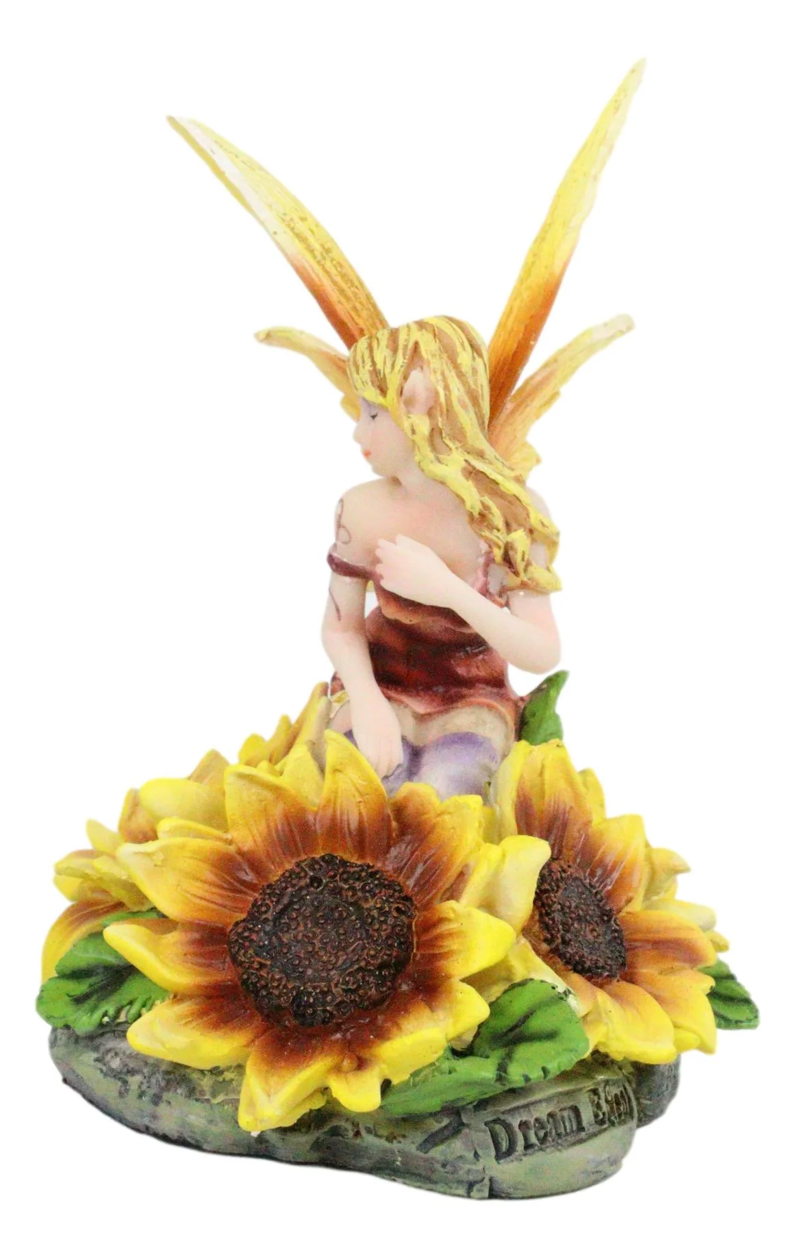 Ebros Yellow Spring Blossom Sunflower Fairy Figurine 5"H Meadow Legends Faerie - Image 2