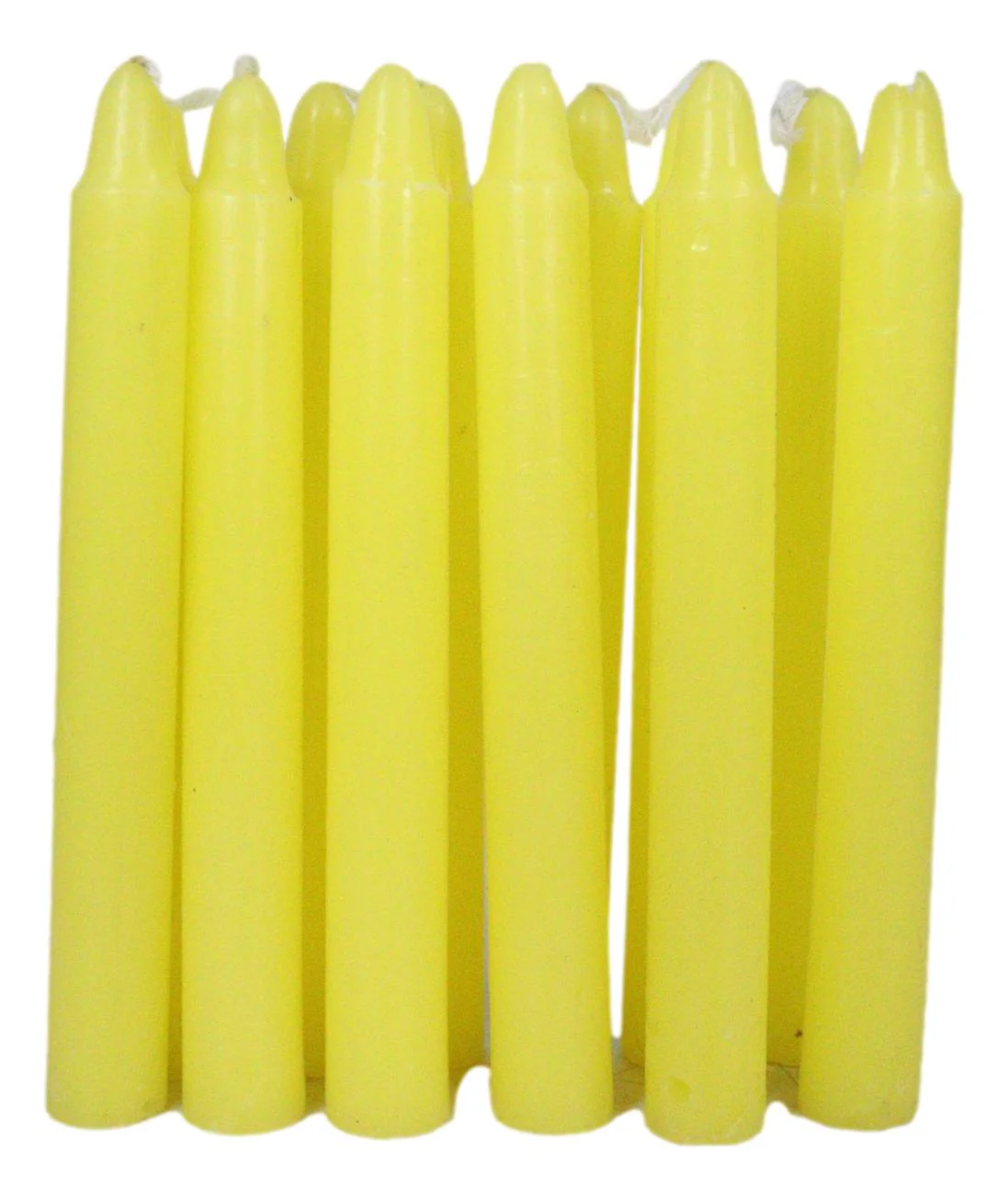 Yellow Success Victory Pack of 12 Wicca Occult Witch Ritual Spell Chime Candles - Image 2
