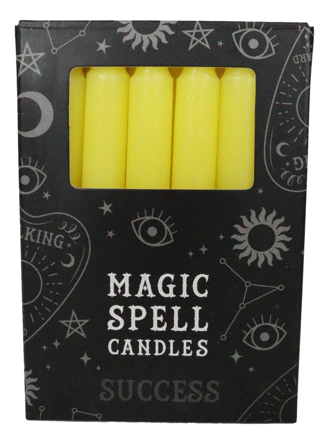 Yellow Success Victory Pack of 12 Wicca Occult Witch Ritual Spell Chime Candles - Image 4