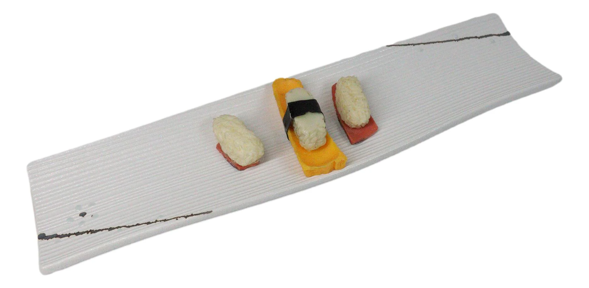 Yukino Hana Collection Large 16.5" Elongated Rectangular Wavy Serving Platter - Image 3
